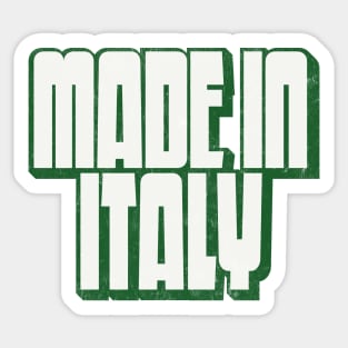 Made In Italy / Retro Typography Design Sticker